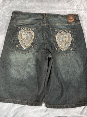 Vintage Brooklyn Xpress Denim Shorts Mens 42 13” Baggy Hip Hop Grunge Y2K